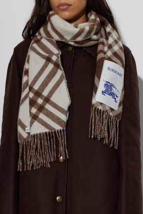 Burberry Cashmere Scarf, Unisex, Brown