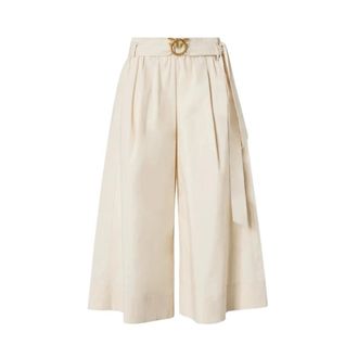 Pinko Cropped Trousers, female, Beige, Size: XS Doreen Pants