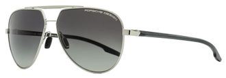 Porsche Design Unisex Modern Pilot Sunglasses P8935 D Palladium/Matte Black 62mm