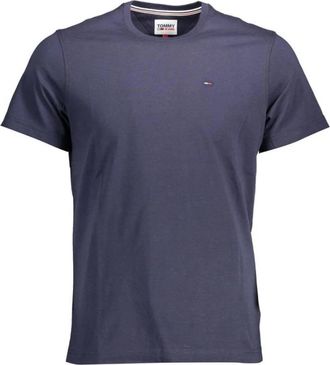 Tommy Hilfiger Blauw Katoenen Crew Neck T-Shirt - Heren - T-shirts - Blauw - M - Katoen - Tops