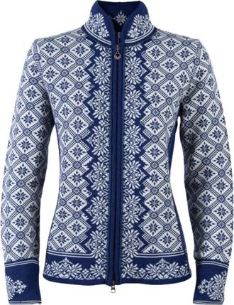 Dale of Norway Christiania Jacket - Dames - Vesten - Blauw - M - Wol - Truien & Vesten