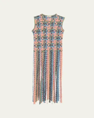 Ulla Johnson Victoria Woven Knit Fringe Top