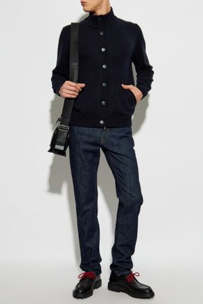 Brioni Jeans With Slightly Tapered Legs, Mens, Navy Blue