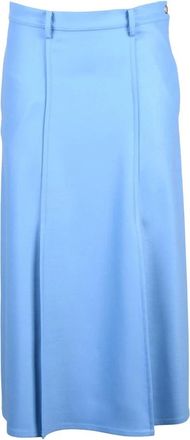 Crida Milano Siviglia Midi Rok - Dames - Midirokken - Blauw - XS - Wol - Rokken