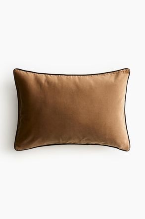 H&M Kissenh&uuml;lle aus Samt mit Paspelierung - Beige