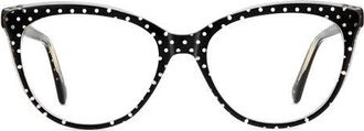 Kate Spade New York kariane 55mm oval reading glasses in Pattern Black at Nordstrom