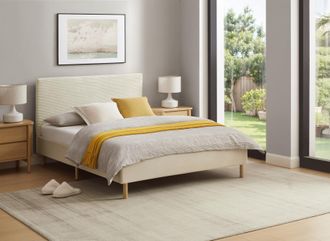 HOME AFFAIRE Polsterbett »Armandine inkl. Lattenrost« Kopfteil mit Cordbezug, erhältlich in den Breiten 140cm & 180cm