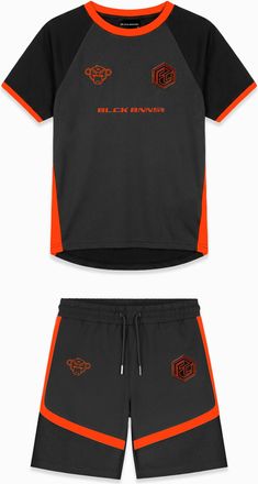 Black Bananas Black Bananas Kinderen WC Football Twin Set, Zwart