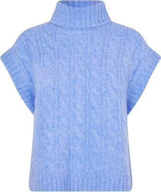 Lollys Laundry Truien & Vesten, Dames, Blauw, XL, Polyester, Fresno LL Knit Vest