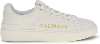 Balmain Bos Taurus Lage Sneakers - Dames - Sneakers - Wit - 40 EU - Leer - Schoenen