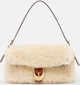 Staud Harlow shearling shoulder bag