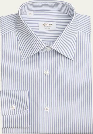 Brioni Mens Cotton Pinstripe Dress Shirt