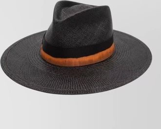 Borsalino barbara straw hat wide brim band
