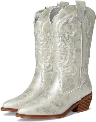 Mia Kelsha Womens Boots Silver : 7.5 M, Leather