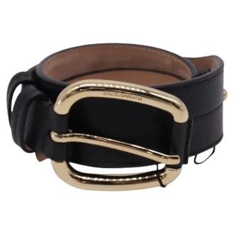 Dolce & Gabbana Pre-owned Buckle Belt - female - Dolce & Gabbana Pre-owned - Vintage Belts - Black - ONE SIZE - Pre-owned