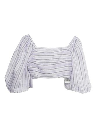 Sandro stripes cropped top - Purple