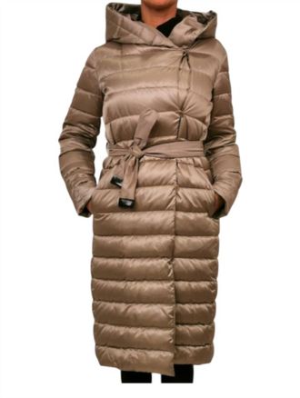 Max Mara Novef Reversible Padded Long Coat In Light Grey