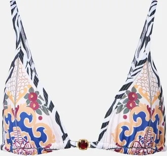 Bananhot Pracy embellished printed bikini top