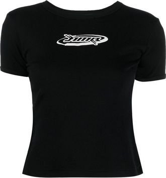 AMBUSH graphic-print cotton T-shirt - women - Cotton - M - Black