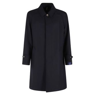 Santaniello Enkelrijige jas - Heren - Mantel - Blauw - XL - Wol - Jassen