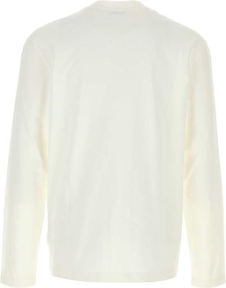 Jil Sander Mens Long-Sleeve Cotton T-Shirt White