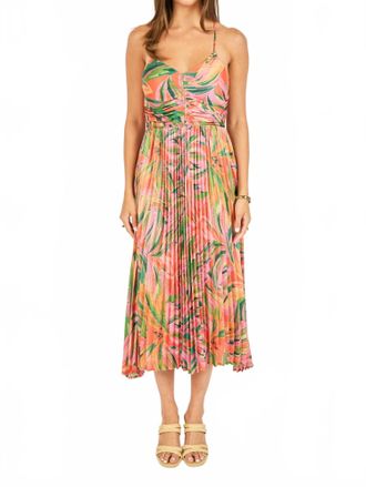 Sadie & Sage Sunset Ridge Pleated Midi Dress In Multi