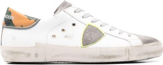 Philippe Model Prsx leather sneakers - men - Calf Leather/Fabric/Rubber/Calf Leather - 46 - White