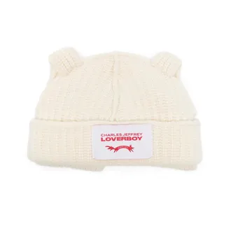 Charles Jeffrey Loverboy LOVERBOY by Charles Jeffrey, Beanies, male, White, Size: ONE SIZE Chunky Ears Beanie
