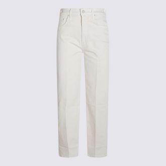 Mother White Cotton Jeans