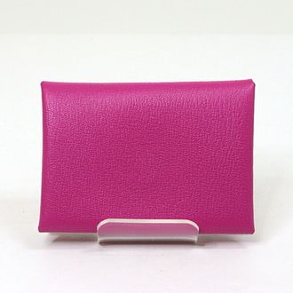 Hermès Pink Chevre Leather Coin Purse/Coin Case (Pre-Owned)