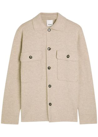 Allude Wool-blend Overshirt - Beige - XL