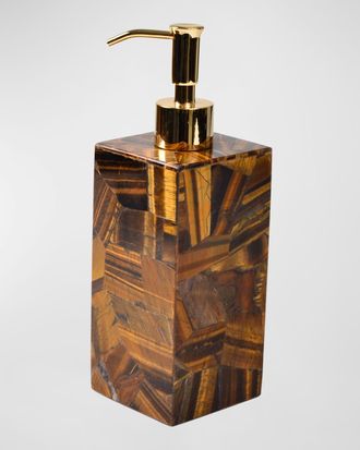 Mike + Ally Taj Random Tiger Eye Pump Soap Dispenser