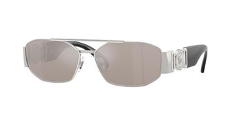 Versace VE2287 1000AP Mens Sunglasses Silver Size 58