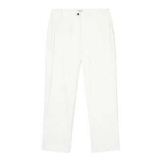 Oltre Cigaretbroek - Dames - Straight fit broeken - Wit - M - Polyester - Broeken