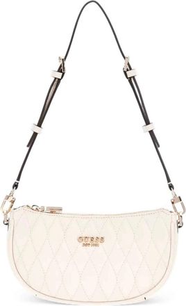 Guess Valla Mini Top-Zip Schoudertas - Dames - Schoudertassen - Wit - ONE Size - Leer - Tassen