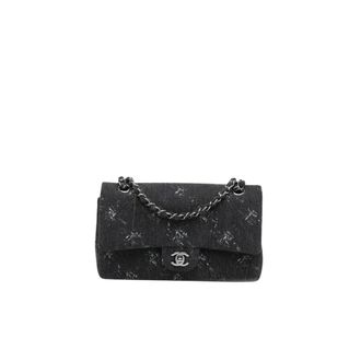 Chanel Pre-owned Classic Flap Denim Bag - Dames - Pre-owned - Zwart - Maat: ONE Size Denim