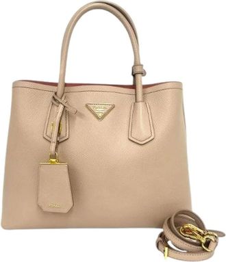 Prada Pre-owned Tote Bags, female, Pink, Size: ONE SIZE Pre-owned Saffiano leather 2way bag