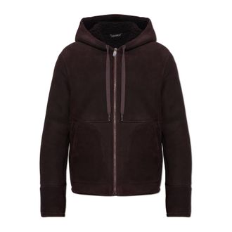 Dolce & Gabbana Giacca in Shearling di Camoscio - - Jackets - Uomo - Marrone - L