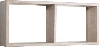 OEM Estante Rectangular De Pared 2 Compartimentos Mod. Morgana Roble Sagerau
