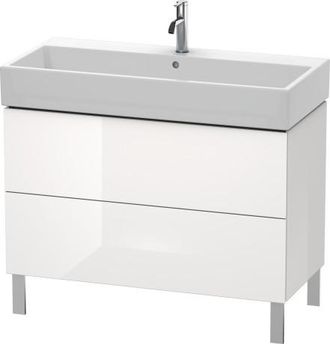 Duravit Unidad De Lavabo Duravit L-cube De Pie 98,4 X 45,9 Cm, 2 Extra&iacute;bles, Para Vero Air 235010, Color: Laca De Alto Brillo Stone Blue - Lc677804747