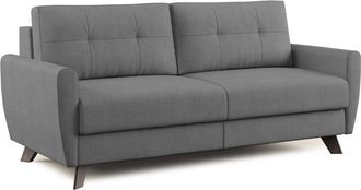 Divani.Store Callisto Sof&aacute; Cama Convertible De Tela Suave E Impermeable 188 Cm (mat. 140x197) Gris