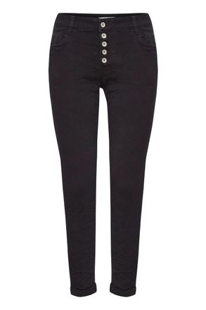 b.young BXKAILY Jeans NO Womens Jeans Denim Trousers 5-Pocket Style Cotton with Stretch Skinny Fit, Black Washed (80034), 16