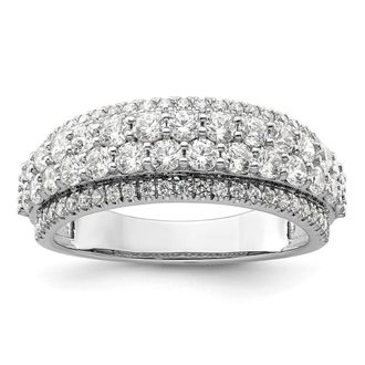 Diamond2Deal 14k White Gold Lab Grown Diamond Wedding Band Ring 1.5Ct Clarity- VS Color- G-H