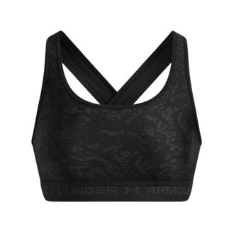 Under Armour Sport Bras, female, Black, Size: L Crossback Mid Print