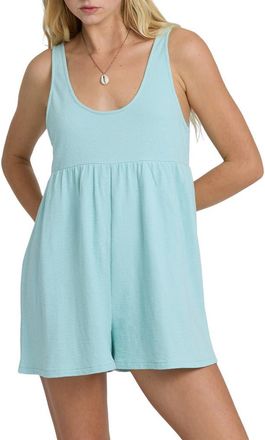 Billabong Easy Does It Cover-Up Romper in Aqua Sea at Nordstrom, Size X-Small