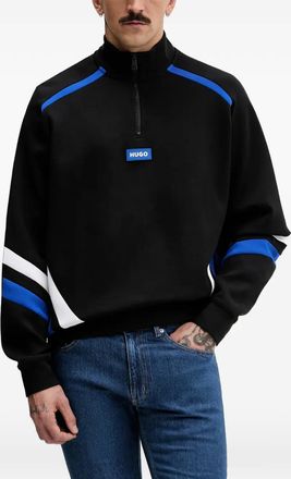 HUGO BOSS Felpa con mezza zip - Nero