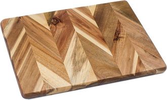 Lipper International Medium Acacia Herringbone Cutting Board