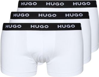 HUGO BOSS Hugo Heren Boxershorts Katoenmix (Set van 3) (Wit)