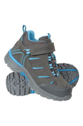 Mountain Warehouse Drift Junior Kids Boots - Waterproof Rain Shoes, Durable & Breathable, Boys & Girls - Walking, Hiking & Outdoors Grey Kids Shoe Size 11