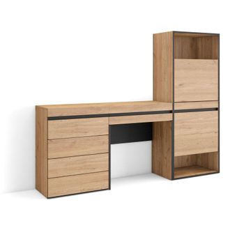 Skraut Home Skraut Home - Zapatero, Armario Zapatos Botas, 187x145x35 Cm, Dormitorio, Habitaci&oacute;n, C&oacute;moda, Cajonera, Tocador, Estilo Moderno, Roble